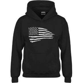 Indica Plateau American Flag Youth Unisex Hoodie in Saudi Arabia