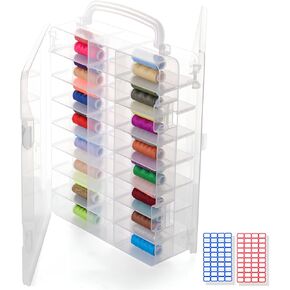 منظم خرز مكون من 36 شبكة قابلة للتعديل، حاويات تخزين صندوق بلاستيكي سميك شفاف مقاس 10 × 7 بوصات مع ورقتين لاصقتين للرسم الماسي، وصناعة المجوهرات (أبيض، برتقالي) in Kuwait