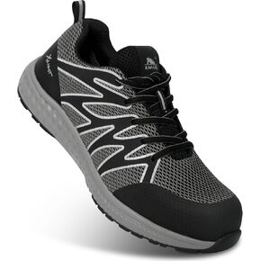 Lightweight Safety Sneakers for Men Women, Breathable Composite Toe Work Shoes, Anti-Puncture Kevlar Midsole, Slip Resistant, Cushioned Sole, Reflective, for Warehouse and Construction Use in Saudi Arabia