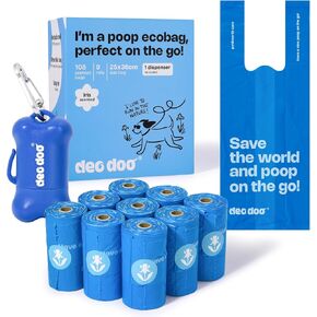 أكياس فضلات الكلاب ذات مقابض وموزع عدد 330 معطرة للكلاب الصغيرة والمتوسطة الحجم ومضادة للتسرب وأكياس نفايات سميكة للغاية للمشي على شكل خوخ هزلي in Kuwait