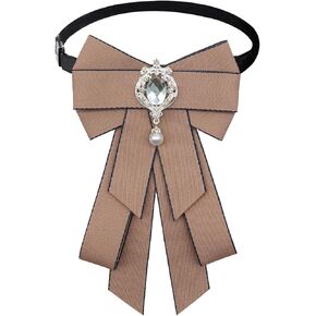 Rhinestone Bow Tie for Women and Girls, Adjustable Pre-tied Womens Bow Ties Sparkly Women's Bowtie for Party Uniform in Saudi Arabia