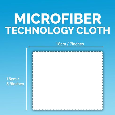 Clothible Cleaning Cloths 6 Pack-6 × 7 بوصة من العدسات والنظافة الخالية من الوبر-النظارات ، الكاميرا ، الهاتف ، الكمبيوتر اللوحي ، التلفزيون-3 رمادي داكن و 3 أبيض-ملفوف بشكل فردي ، خالي من الخدش ، خالي من الخطوط ، قابلة لإعادة الاستخدام in Kuwait