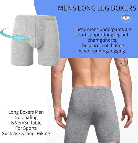 Men's Boxer Briefs- Ultra Soft Underwear with Moisture Wicking & No Ride Up,Breathable Comfort for Everyday in Saudi Arabia