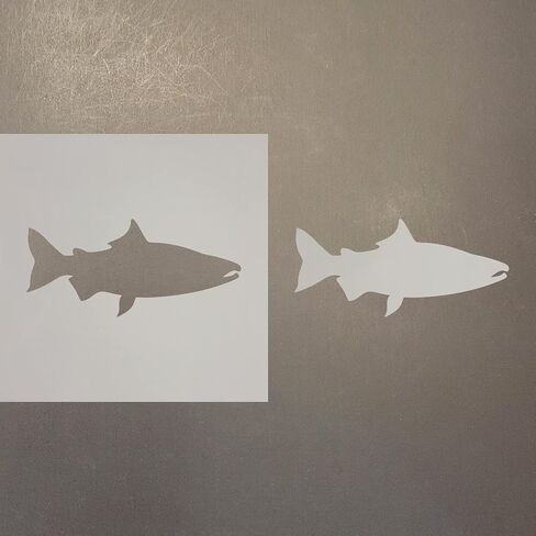 Salmon Reusable Mylar Stencil - Art Craft Supplies 12 Inch in Saudi Arabia