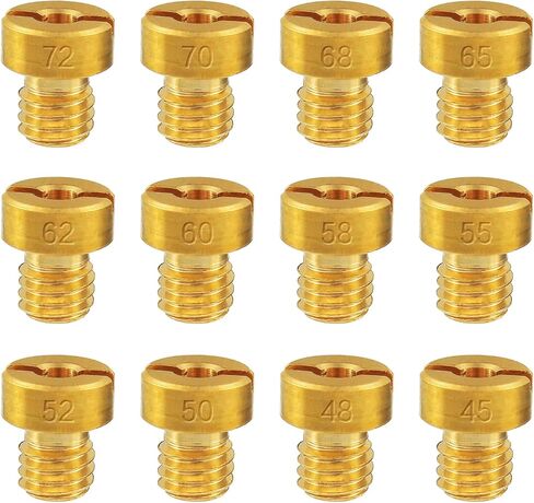 12pcs 5mm Carburetor Main Jet Kit 75/78/80/82/85/88/90/92/95/98/100/102 for replacing Vm22 Vm24 Vm26 125cc 150cc 200cc 250cc Dirt Bike and ATV in Saudi Arabia