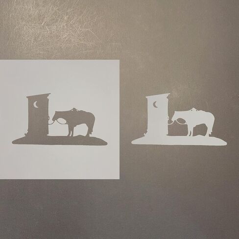 Outhouse Reusable Mylar Stencil - Art Craft Supplies New Sizes (8") in Saudi Arabia