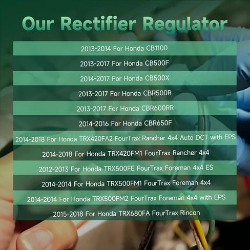 SCITOO FH020AA 1D7-81960-00-00 31600-MGZ-J01 Front,Left Voltage Regulator Rectifier 2013-2014 for Honda CB1100 2013-2017 for Honda CB500F 2014-2017 for Honda CB500X 2013-2017 for Honda CBR500R in Saudi Arabia
