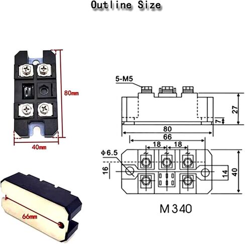 MDQ60-16 Single-phase rectifier MDQ60A 600V 800V 1000V 1200V 1400V 1600V 1800V 2000V 2500V Bridge rectifier module M340(MDQ60A 800V) in Saudi Arabia