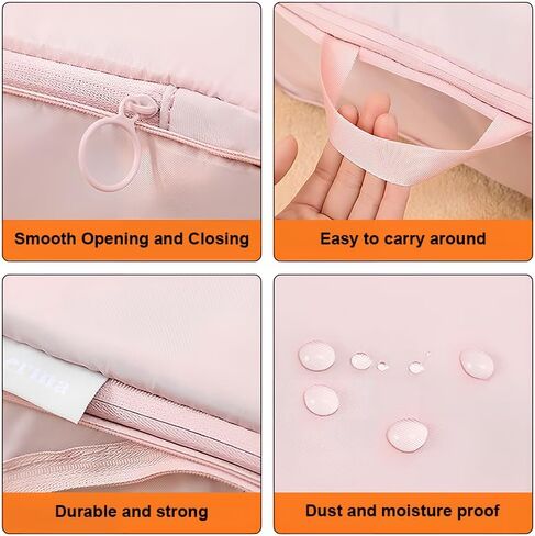 6 Set Compression Packing Cubes for Travel, Compressible, Lightweight, Space-Saving Luggage Organizer Bags for Organizing Clothes Shoes, Travel Accessories, Beige in Saudi Arabia