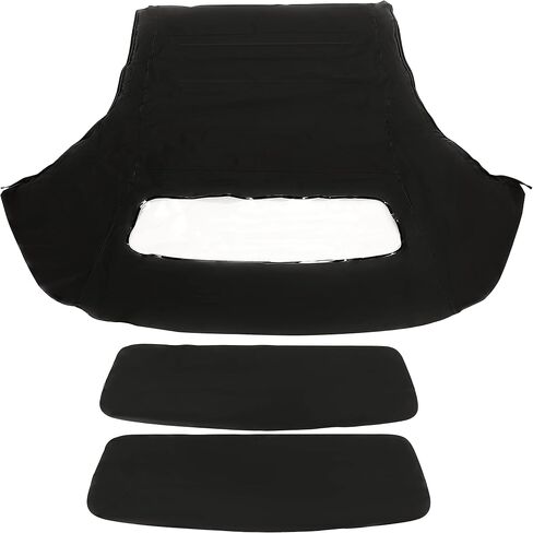 KUAFU Convertible Soft Top Replacement Compatible with 2005-2014 Ford Mustang, Soft Roof with Clear Heated Glass Window, Premium Grade Black Sailcloth Vinyl in Saudi Arabia