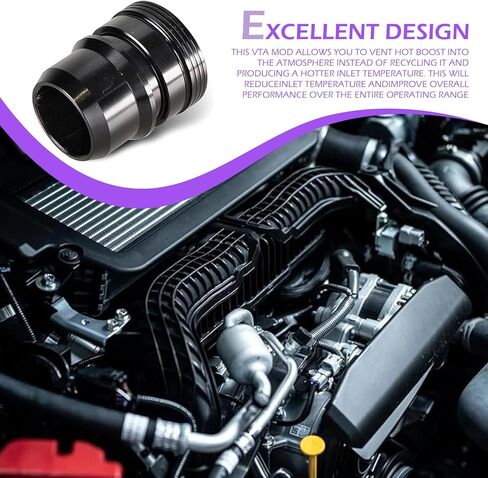 SLIMI 1 PC Blow Off Valve Mod Plug, Billet Pressure Relief Valve Plug, 3.5L 2.7L VTA Pressure Relief Valves Module Plug, Compatible with 13-21 Ford F150 Ecoboost (Black) in Kuwait