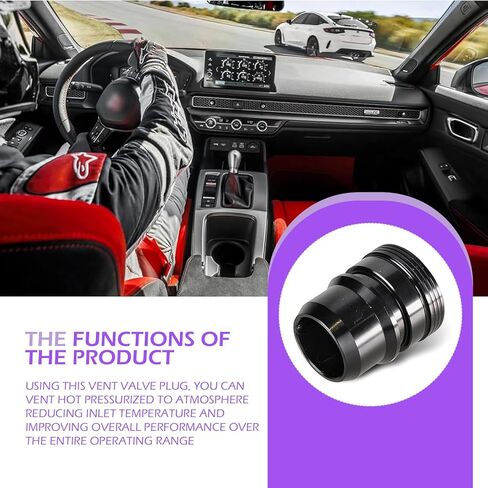 SLIMI 1 PC Blow Off Valve Mod Plug, Billet Pressure Relief Valve Plug, 3.5L 2.7L VTA Pressure Relief Valves Module Plug, Compatible with 13-21 Ford F150 Ecoboost (Black) in Kuwait