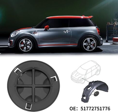 2Pcs Front Wheel Arch Headlight Access Cover Replacement 51772751776 2751776 Compatible with Mini R56 LCI/Clubman R55 LCI/Clubman R55 Front Wheel Cover in Saudi Arabia