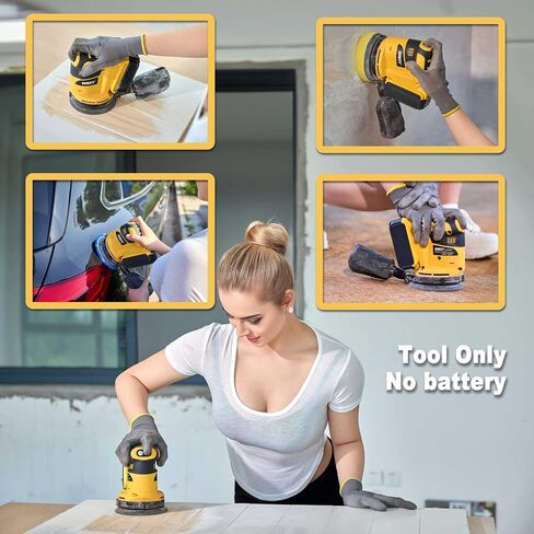 ماكينة صنفرة مدارية عشوائية لبطارية DEWALT 20 فولت، ماكينة سنفرة يدوية مدارية متغيرة السرعة 5 بوصة مع مجمع الغبار للصنفرة والتلميع (أداة فقط، بدون بطارية) in Saudi Arabia