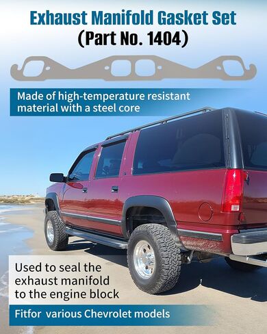 1404 Exhaust Manifold Gasket Kit Fit for Chevrolet 283 305 307 327 350 400 Small Block Engines in Saudi Arabia
