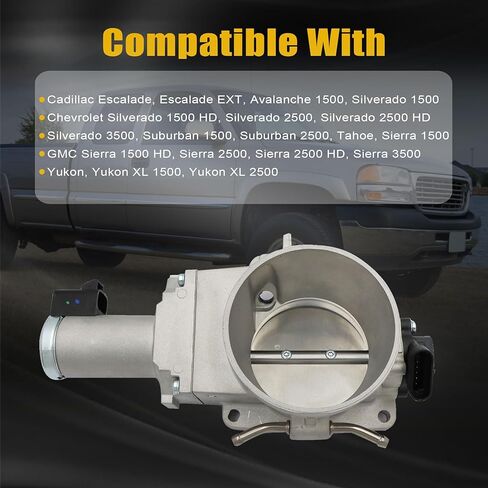 GXARTS Throttle Body 977859 17113659 977-859 673010 Compatible With Chevrolet Silverado 1500 2500 3500 Compatible With Cadillac Escalade Compatible With GMC Sierra 1500 HD in Saudi Arabia