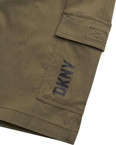 DKNY Boys' Shorts - Classic Fit Woven Twill Cargo Shorts - Pull On Shorts for Boys (8-20) in Kuwait