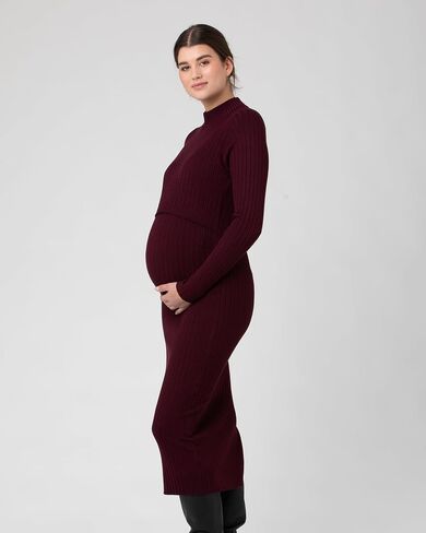 فستان نسائي متوسط ​​الطول من نسيج Nella Rib للرضاعة من Ripe، مقاس Ivy Medium in Kuwait