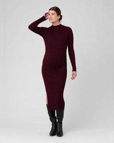 فستان نسائي متوسط ​​الطول من نسيج Nella Rib للرضاعة من Ripe، مقاس Ivy Medium in Kuwait