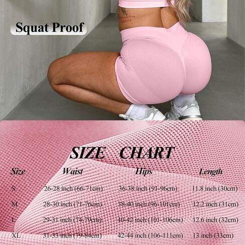 Biker Shorts for Women Gym Workout Booty Lifting Impact Shorts Hidden Scrunch Butt Lift Activewear Compression SweatShorts in Saudi Arabia