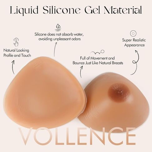 Vollence Triangle Silicone Breast Forms Fake Boobs Prosthetic Breast for Mastectomy in Saudi Arabia