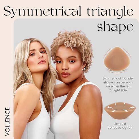 Vollence Triangle Silicone Breast Forms Fake Boobs Prosthetic Breast for Mastectomy in Saudi Arabia