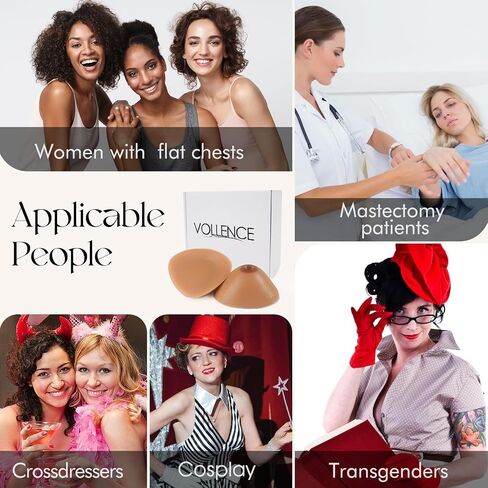 Vollence Triangle Silicone Breast Forms Fake Boobs Prosthetic Breast for Mastectomy in Saudi Arabia