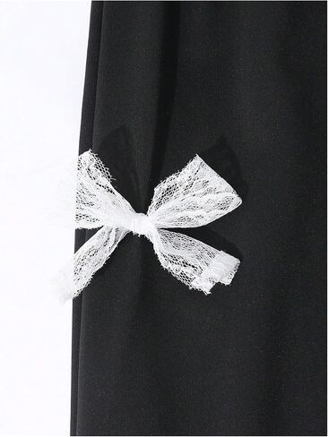 GORGLITTER Girl's Lace Bow Baggy Sweatpants Elastic Waist Wide Leg Y2k Track Pants Cute Trousers in Saudi Arabia