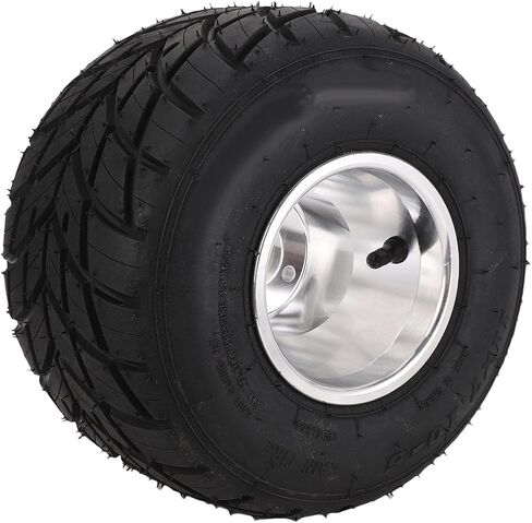 ASIXXSIX 11x7.10-5 GO KART TIRES و RIMS ، حافات سبيكة الألومنيوم والإطارات المطاطية ، عجلات خلفية الإطارات بدون أنبوب مع حافة ل ATV UTV SXS جنبًا إلى جنب in Kuwait