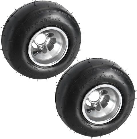 11x7.10-5 Go Kart Tire with Rim – Smooth Slick Tubeless Tire 4PR, 5" 3 Lug Aluminum Rim – Fits Racing Go Kart Karting ATV UTV Golf Cart Buggy Quad Drift Trike Mini Bike (1 Pack) in Kuwait