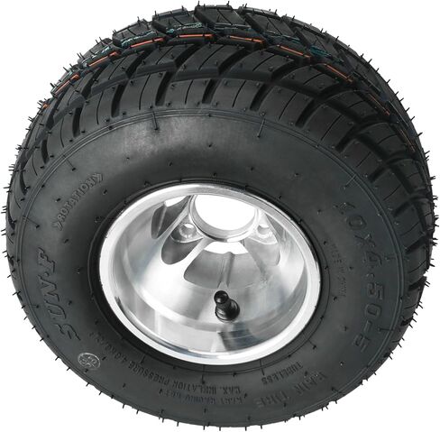 10x4.50-5 أمامي و 11 × 7.10-5 إطارات وعجلات أمطار خلفية ، وإطارات kart و 5 "3 حافات العروة لسباق كارت غولف عربة الرباعي دريفت ترايك دراجات صغيرة karting ، مع محور العجلات ومباركات التوجيه (الذهب) in Saudi Arabia