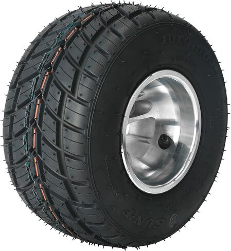 10x4.50-5 أمامي و 11 × 7.10-5 إطارات وعجلات أمطار خلفية ، وإطارات kart و 5 "3 حافات العروة لسباق كارت غولف عربة الرباعي دريفت ترايك دراجات صغيرة karting ، مع محور العجلات ومباركات التوجيه (الذهب) in Saudi Arabia