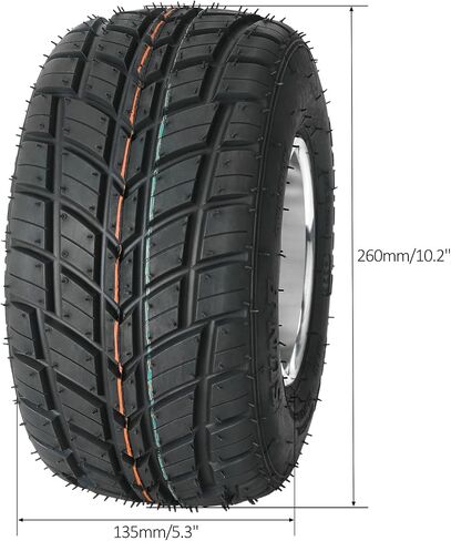 10x4.50-5 Front & 11X7.10-5 Rear Rain Road Tires and Wheels, 10x4.5-5 10x4.50x5 11X7.10x5 Go Kart Tires and 5" Rims, 3 Lug for Racing Kart Golf Cart Quad Drift Trike Mini Bikes Karting, Set of 4 in Kuwait