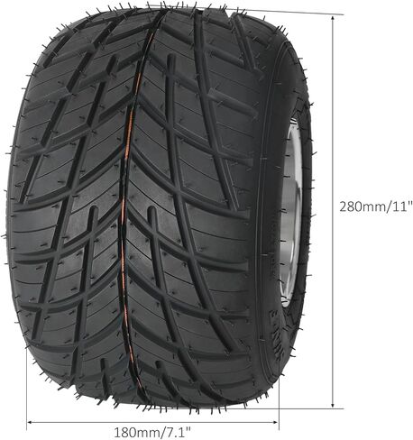 10x4.50-5 Front & 11X7.10-5 Rear Rain Road Tires and Wheels, 10x4.5-5 10x4.50x5 11X7.10x5 Go Kart Tires and 5" Rims, 3 Lug for Racing Kart Golf Cart Quad Drift Trike Mini Bikes Karting, Set of 4 in Kuwait