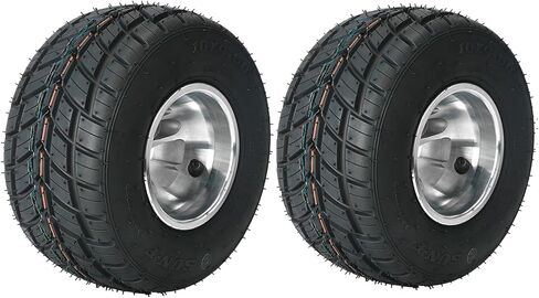 10x4.50-5 Front & 11X7.10-5 Rear Rain Road Tires and Wheels, 10x4.5-5 10x4.50x5 11X7.10x5 Go Kart Tires and 5" Rims, 3 Lug for Racing Kart Golf Cart Quad Drift Trike Mini Bikes Karting, Set of 4 in Saudi Arabia