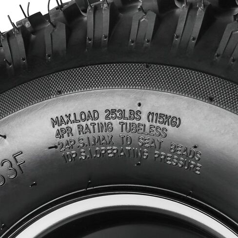 4PC ATV Tire & Wheel Set – 2 Front 19x7-8 + 2 Rear 18x9.50-8 Tubeless Tires with 4-Lug 110mm Bolt Pattern Rims – All-Terrain Quad, Go Kart, 4 Wheeler Replacement 19x7.00-8 18x9.5-8 Wheels in Saudi Arabia