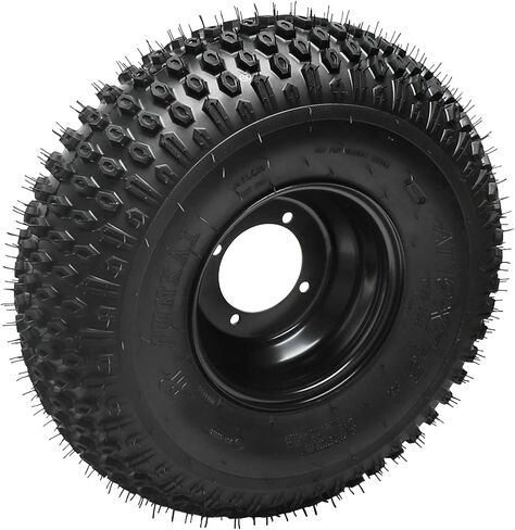 4PC ATV Tire & Wheel Set – 2 Front 19x7-8 + 2 Rear 18x9.50-8 Tubeless Tires with 4-Lug 110mm Bolt Pattern Rims – All-Terrain Quad, Go Kart, 4 Wheeler Replacement 19x7.00-8 18x9.5-8 Wheels in Saudi Arabia