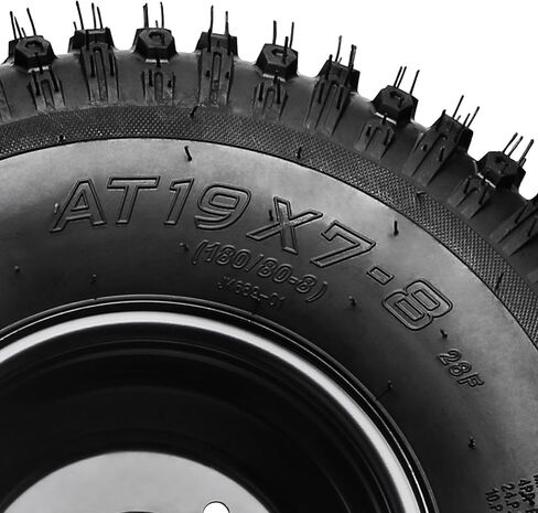 4PC ATV Tire & Wheel Set – 2 Front 19x7-8 + 2 Rear 18x9.50-8 Tubeless Tires with 4-Lug 110mm Bolt Pattern Rims – All-Terrain Quad, Go Kart, 4 Wheeler Replacement 19x7.00-8 18x9.5-8 Wheels in Saudi Arabia
