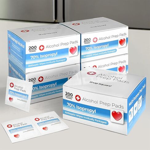 Alcohol Wipes individually Wrapped - 300 Pack Isopropyl Alcohol Wipes, Alcohol Prep Pads, Great for Home, Medical and First Aid Kits, Individually Wrapped Swabs in Saudi Arabia