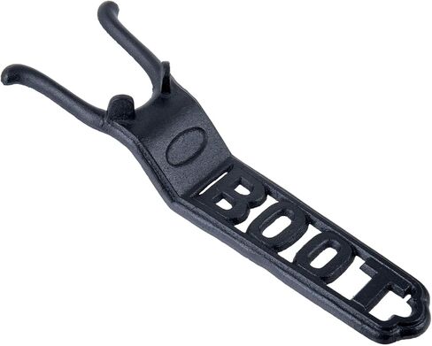 MyGift Vintage Heavy Duty Cast Iron Boot Jack Puller & Shoe Remover with Carved BOOT Label - Durable Boot Removal Shoe Horn Tool for Easy Footwear Access in Saudi Arabia