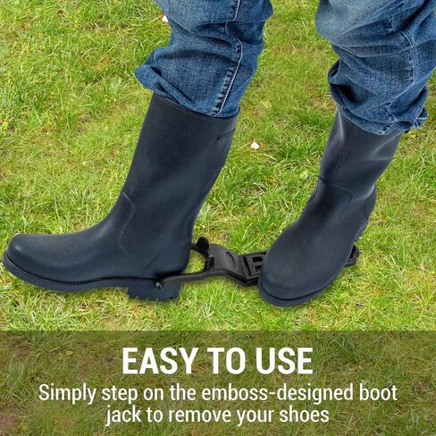 MyGift Vintage Heavy Duty Cast Iron Boot Jack Puller & Shoe Remover with Carved BOOT Label - Durable Boot Removal Shoe Horn Tool for Easy Footwear Access in Saudi Arabia