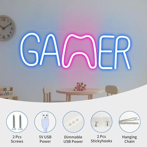 Neonawall Babe Cave Casery Neon Sign ، USB LED Neon Light Wall Art ، Dimmable Light Up Sign for Bedroom Baby Room Decor in Kuwait