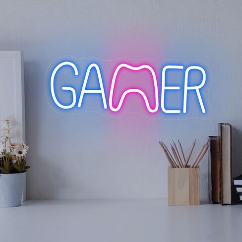 Neonawall Babe Cave Casery Neon Sign ، USB LED Neon Light Wall Art ، Dimmable Light Up Sign for Bedroom Baby Room Decor in Kuwait