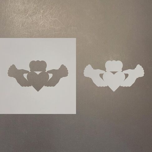 Claddagh Reusable Mylar Stencil - Art Craft Supplies 4 Inch in Saudi Arabia