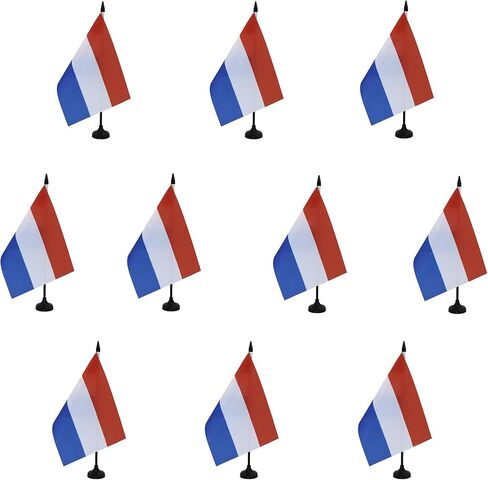 علم طاولة هنغاريا من AZ FLAG مقاس 4 بوصة × 6 بوصة - علم مكتب هنغاري 15 × 10 سم - عصا وقاعدة بلاستيكية سوداء in Kuwait