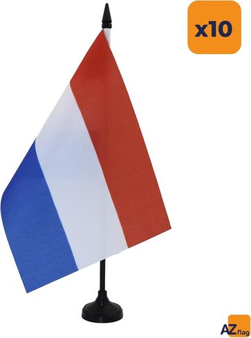 علم طاولة هنغاريا من AZ FLAG مقاس 4 بوصة × 6 بوصة - علم مكتب هنغاري 15 × 10 سم - عصا وقاعدة بلاستيكية سوداء in Kuwait