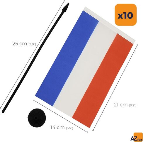 علم طاولة هنغاريا من AZ FLAG مقاس 4 بوصة × 6 بوصة - علم مكتب هنغاري 15 × 10 سم - عصا وقاعدة بلاستيكية سوداء in Kuwait