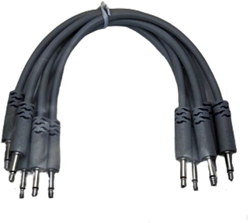 كابلات Luigis Modular Supply Spaghetti Eurorack Patch - حزمة من 5 كابلات رمادية فاتحة، 18 (45 سم) in Saudi Arabia