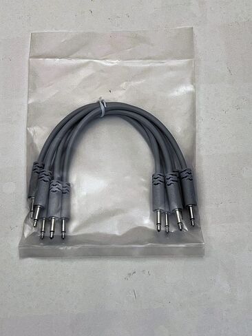 كابلات Luigis Modular Supply Spaghetti Eurorack Patch - حزمة من 5 كابلات رمادية فاتحة، 18 (45 سم) in Saudi Arabia