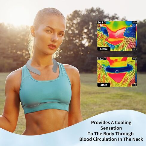 Neck Cooler Ice Cold Ring,Wearable Body Cooling Tube for Heat and Hot Weather, Neck Gel Ice Pack for Outdoor Workers, Sports, Relief from Hot Flashes Or Fever, Reusable Wraps Neck Collars (sky blue) in Saudi Arabia
